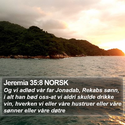 Jeremia 35:8 NORSK Bible Verse Image