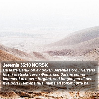 Jeremia 36:10 NORSK Bible Verse Image