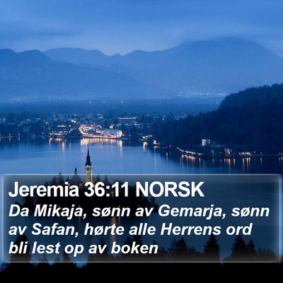 Jeremia 36:11 NORSK Bible Verse Image