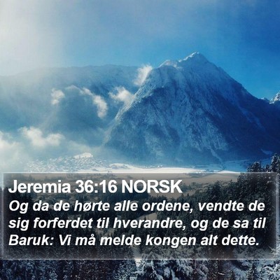Jeremia 36:16 NORSK Bible Verse Image