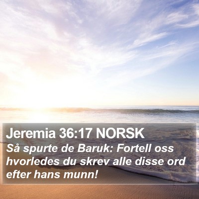 Jeremia 36:17 NORSK Bible Verse Image