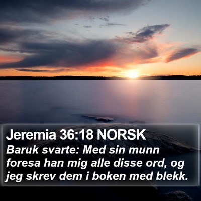 Jeremia 36:18 NORSK Bible Verse Image