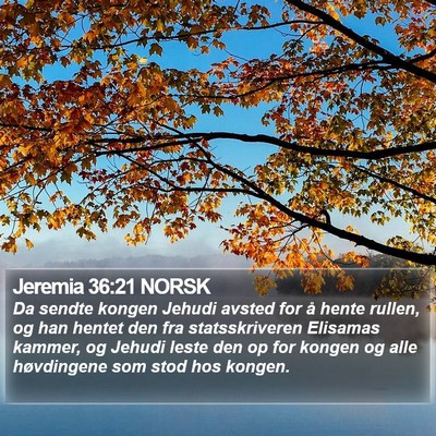 Jeremia 36:21 NORSK Bible Verse Image