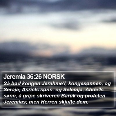 Jeremia 36:26 NORSK Bible Verse Image