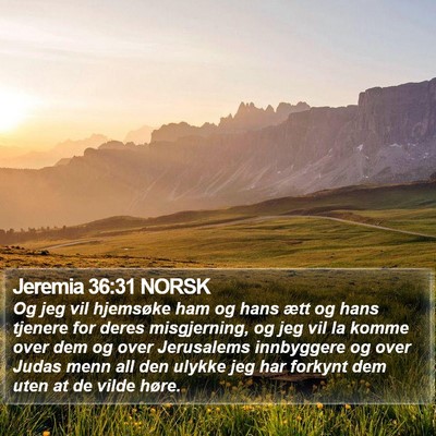 Jeremia 36:31 NORSK Bible Verse Image