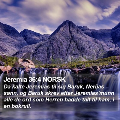 Jeremia 36:4 NORSK Bible Verse Image