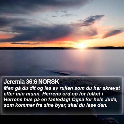 Jeremia 36:6 NORSK Bible Verse Image