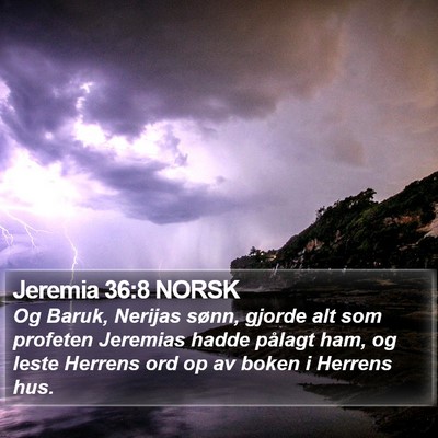 Jeremia 36:8 NORSK Bible Verse Image