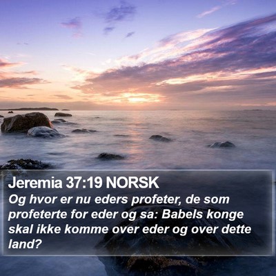 Jeremia 37:19 NORSK Bible Verse Image