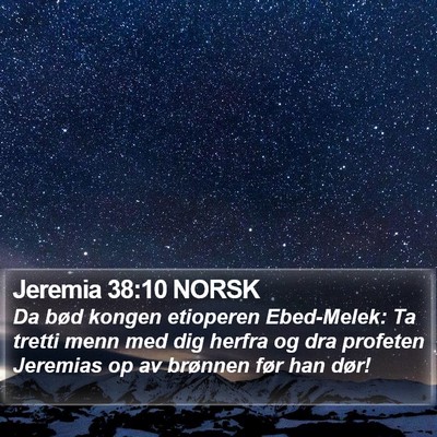 Jeremia 38:10 NORSK Bible Verse Image