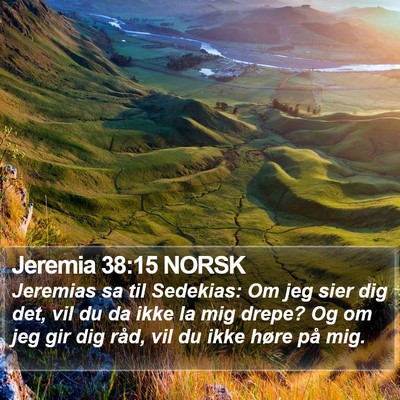 Jeremia 38:15 NORSK Bible Verse Image
