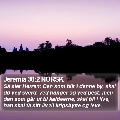 Jeremia 38:2 NORSK Bible Verse Image