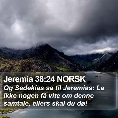 Jeremia 38:24 NORSK Bible Verse Image