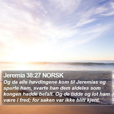 Jeremia 38:27 NORSK Bible Verse Image