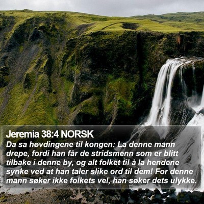 Jeremia 38:4 NORSK Bible Verse Image
