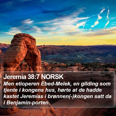 Jeremia 38:7 NORSK Bible Verse Image