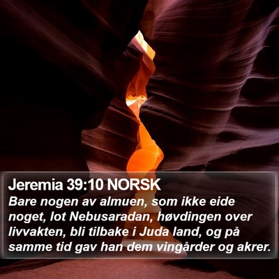 Jeremia 39:10 NORSK Bible Verse Image