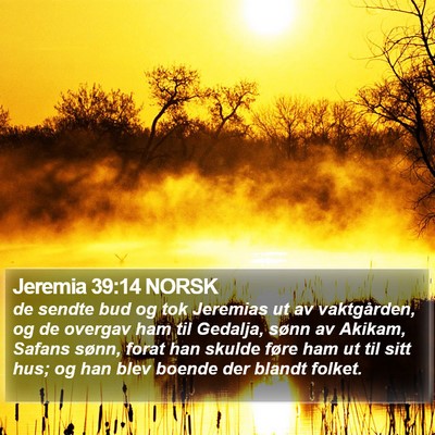 Jeremia 39:14 NORSK Bible Verse Image