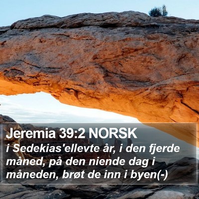 Jeremia 39:2 NORSK Bible Verse Image