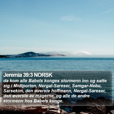 Jeremia 39:3 NORSK Bible Verse Image