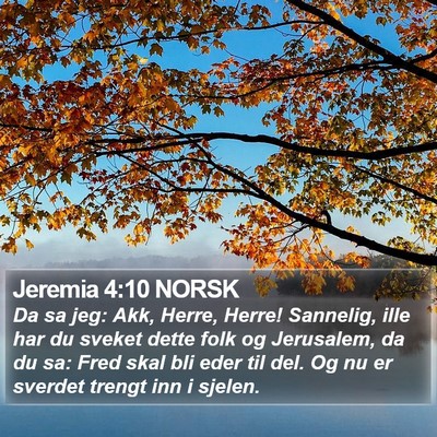 Jeremia 4:10 NORSK Bible Verse Image