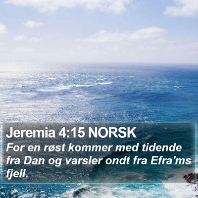 Jeremia 4:15 NORSK Bible Verse Image
