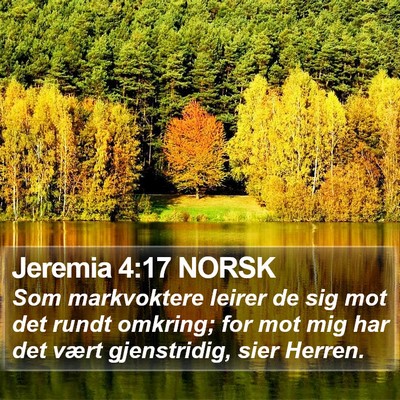 Jeremia 4:17 NORSK Bible Verse Image