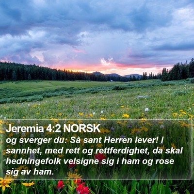 Jeremia 4:2 NORSK Bible Verse Image