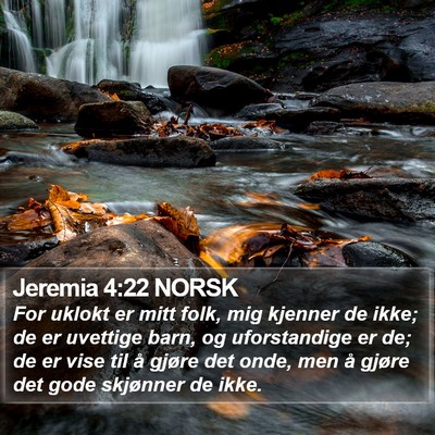 Jeremia 4:22 NORSK Bible Verse Image