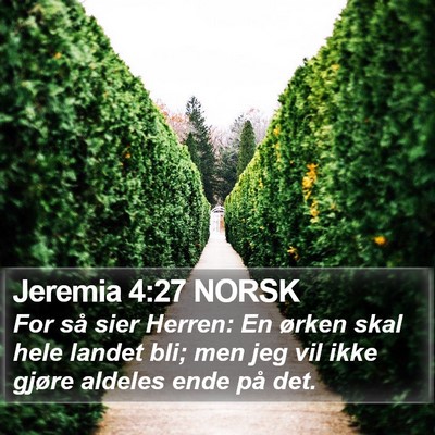 Jeremia 4:27 NORSK Bible Verse Image