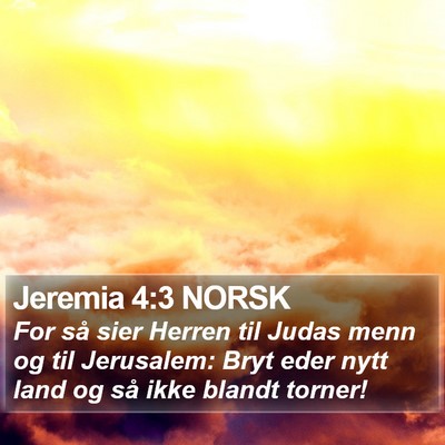 Jeremia 4:3 NORSK Bible Verse Image