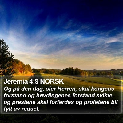 Jeremia 4:9 NORSK Bible Verse Image