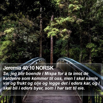 Jeremia 40:10 NORSK Bible Verse Image