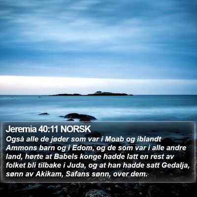 Jeremia 40:11 NORSK Bible Verse Image