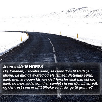 Jeremia 40:15 NORSK Bible Verse Image