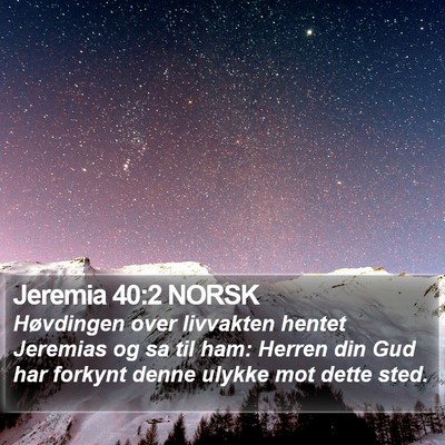 Jeremia 40:2 NORSK Bible Verse Image
