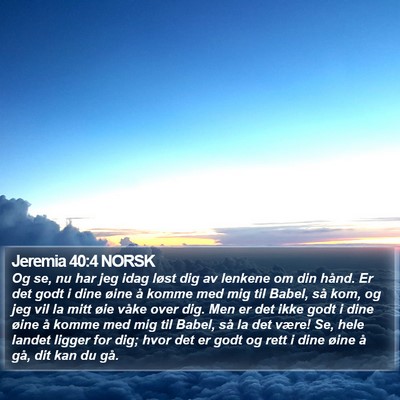 Jeremia 40:4 NORSK Bible Verse Image