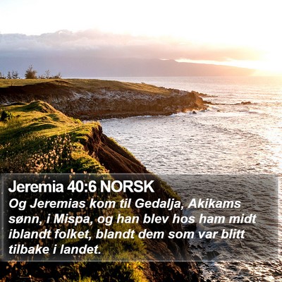 Jeremia 40:6 NORSK Bible Verse Image