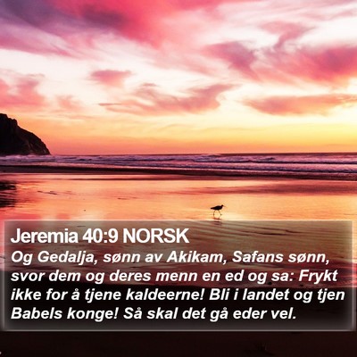 Jeremia 40:9 NORSK Bible Verse Image