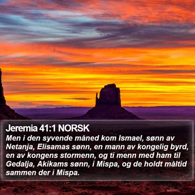 Jeremia 41:1 NORSK Bible Verse Image