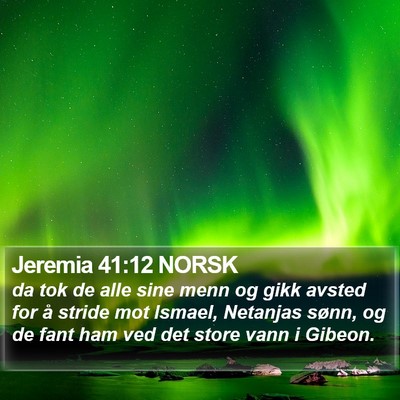 Jeremia 41:12 NORSK Bible Verse Image
