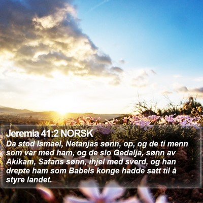Jeremia 41:2 NORSK Bible Verse Image