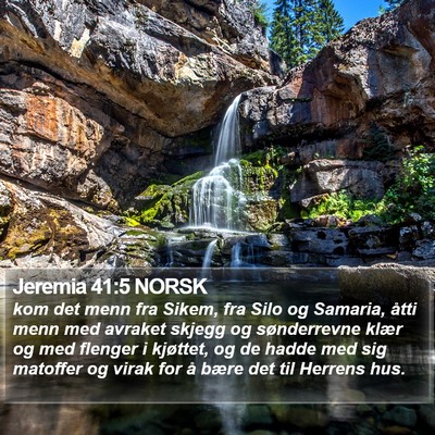 Jeremia 41:5 NORSK Bible Verse Image