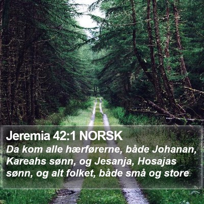 Jeremia 42:1 NORSK Bible Verse Image