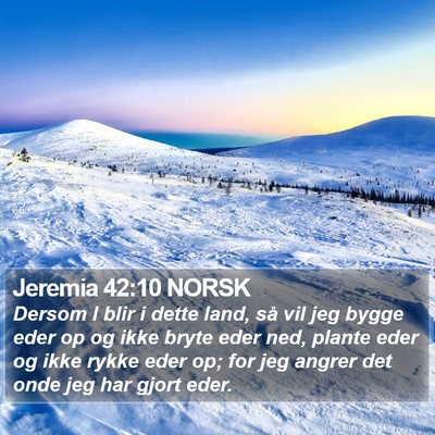 Jeremia 42:10 NORSK Bible Verse Image