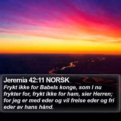 Jeremia 42:11 NORSK Bible Verse Image
