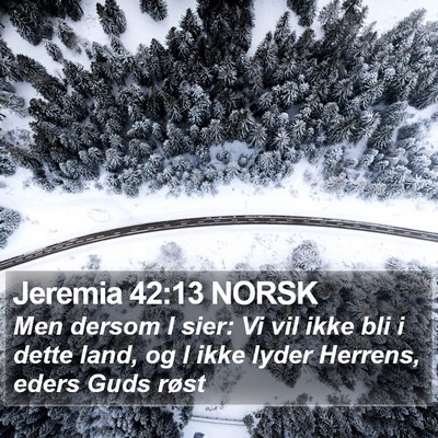 Jeremia 42:13 NORSK Bible Verse Image