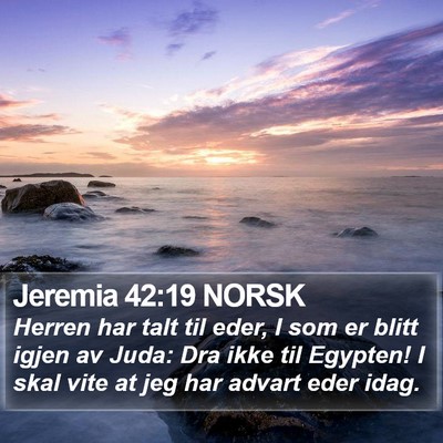 Jeremia 42:19 NORSK Bible Verse Image