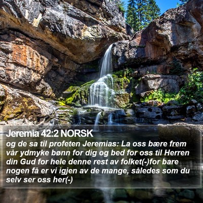 Jeremia 42:2 NORSK Bible Verse Image