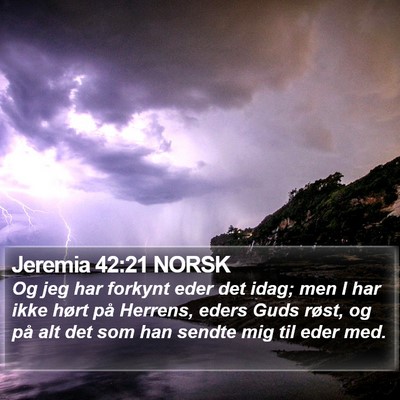 Jeremia 42:21 NORSK Bible Verse Image
